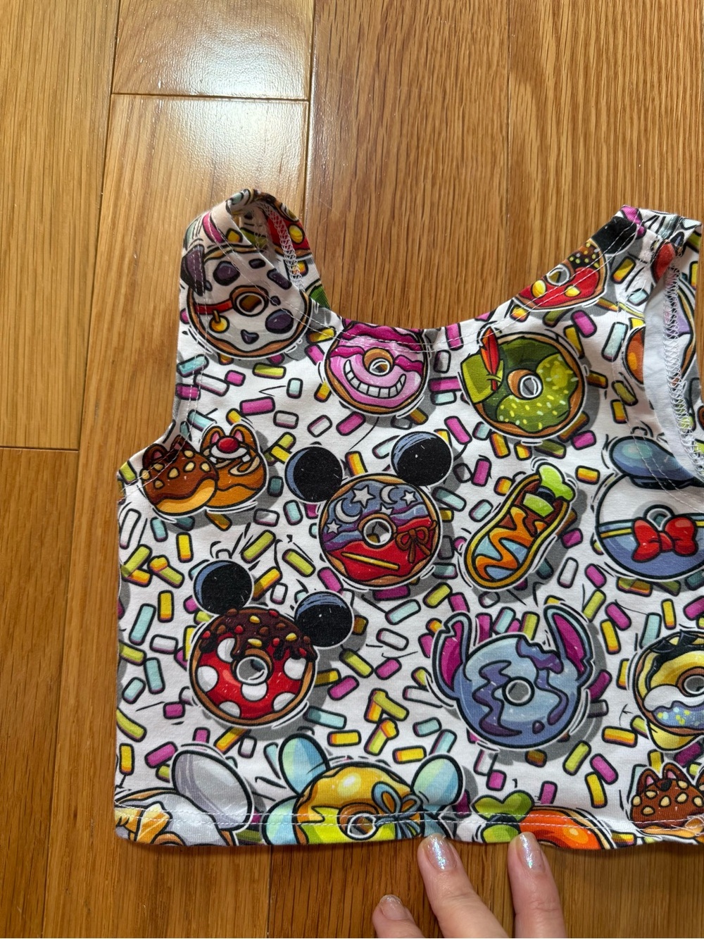 Handmade Disney Top - Raising Wilds Mickey & Minnie Donuts